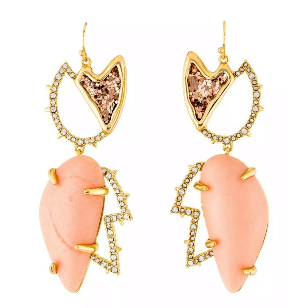 ALEXIS BITTAR Abstract Tulip Glitter Wire Earring - Picture 1 of 5